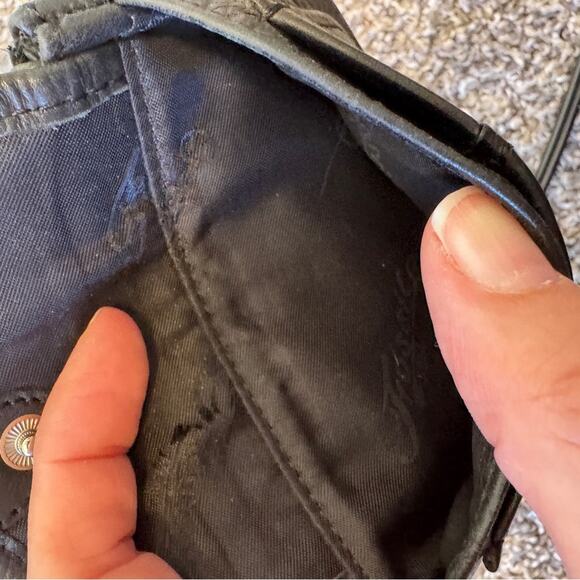 Fossil Black Leather Mini Zip Up Wallet Womens Classic - Picture 5 of 9